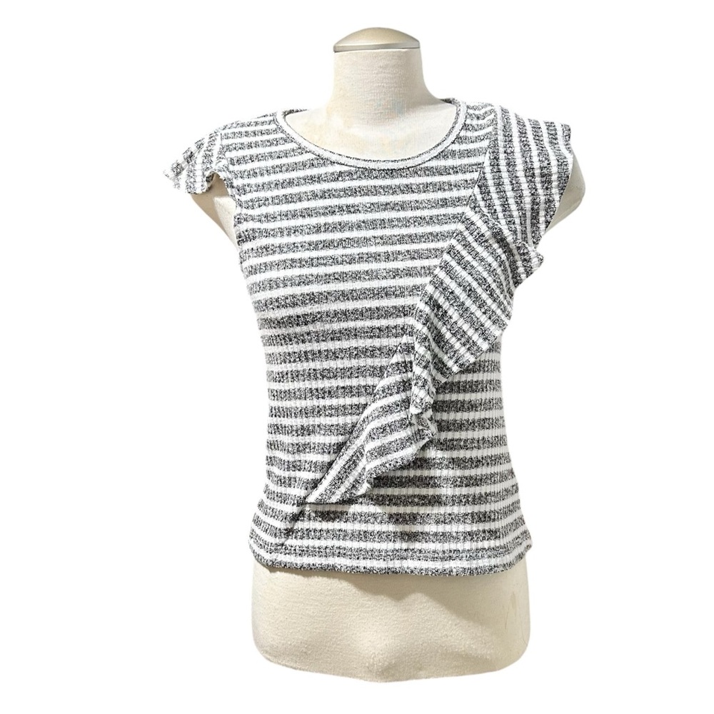 Anthropologie Jack by BB Dakota Ruffled Knit Sweater Blouse Size XS
